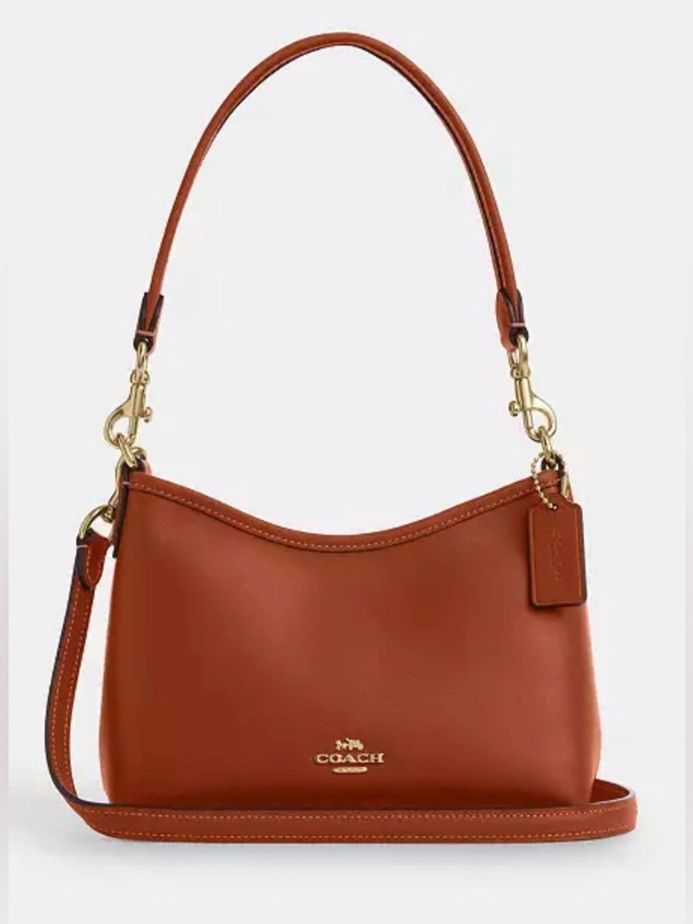 NWT Coach Saddle Brown Leather 2 Way Bag w/Gold Hardware - $328 retail